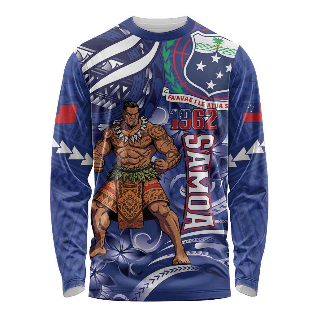 Samoa Independence Day Long Sleeve Shirt 1962 Proud Samoan Warrior