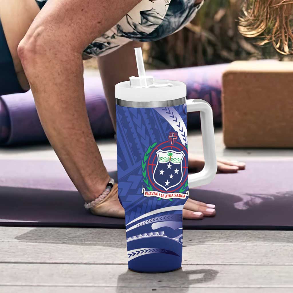 Samoa Independence Day Tumbler With Handle 1962 Proud Samoan Warrior