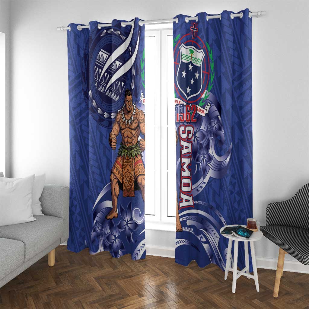 Samoa Independence Day Window Curtain 1962 Proud Samoan Warrior