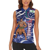 Samoa Independence Day Women Sleeveless Polo Shirt 1962 Proud Samoan Warrior