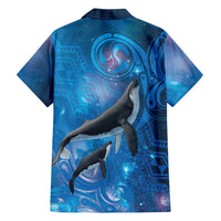 Paikea New Zealand Matariki Family Matching Long Sleeve Bodycon Dress and Hawaiian Shirt Humpback Whale Taniko Motifs Ocean Vibes LT14 - Polynesian Pride