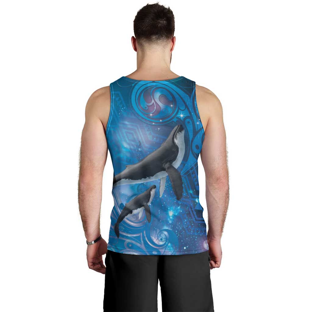 Paikea New Zealand Matariki Men Tank Top Humpback Whale Taniko Motifs Ocean Vibes