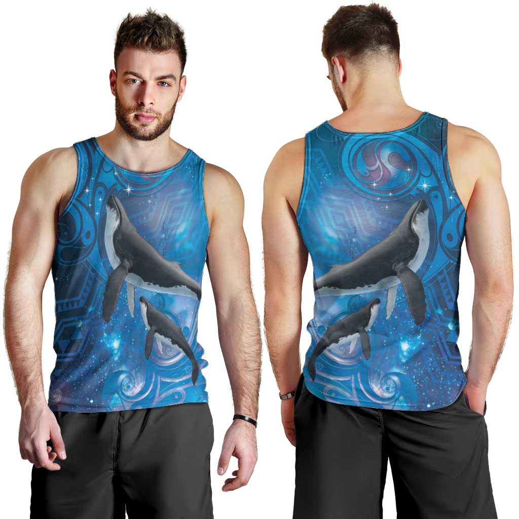 Paikea New Zealand Matariki Men Tank Top Humpback Whale Taniko Motifs Ocean Vibes