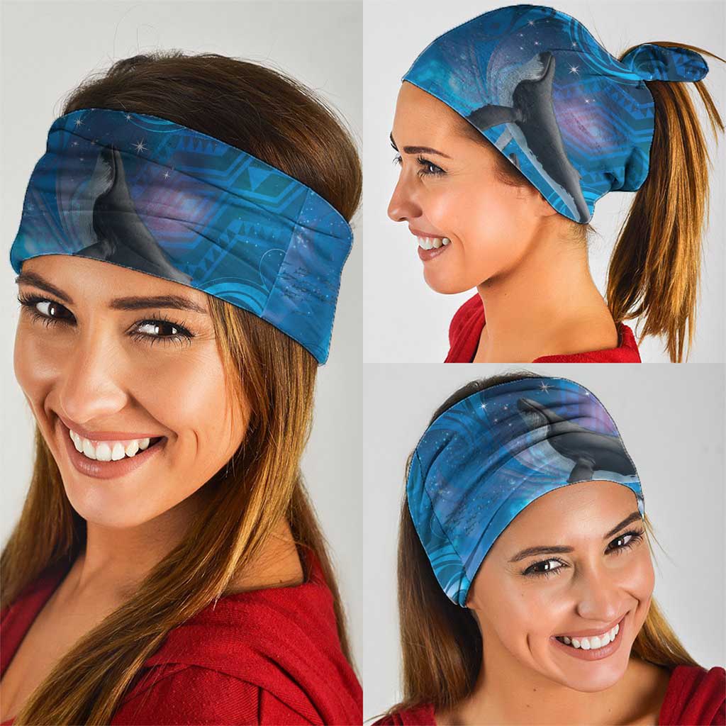 Paikea New Zealand Matariki Neck Gaiter Humpback Whale Taniko Motifs Ocean Vibes