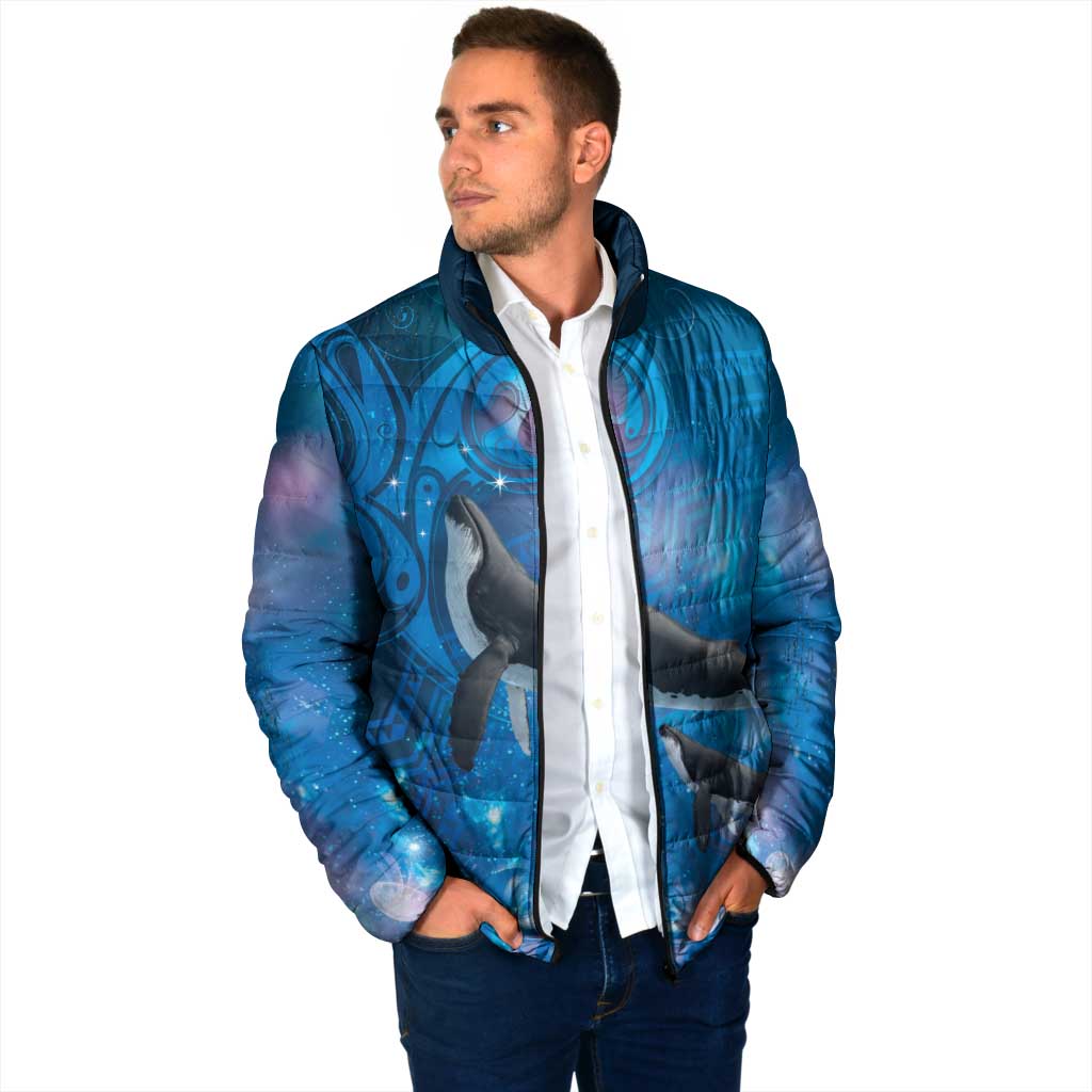 Paikea New Zealand Matariki Padded Jacket Humpback Whale Taniko Motifs Ocean Vibes
