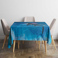Paikea New Zealand Matariki Tablecloth Humpback Whale Taniko Motifs Ocean Vibes
