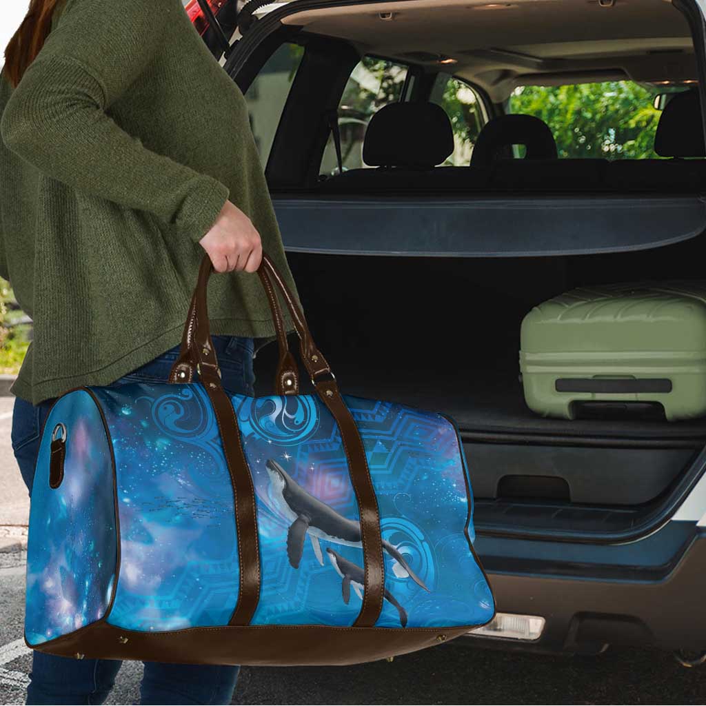 Paikea New Zealand Matariki Travel Bag Humpback Whale Taniko Motifs Ocean Vibes