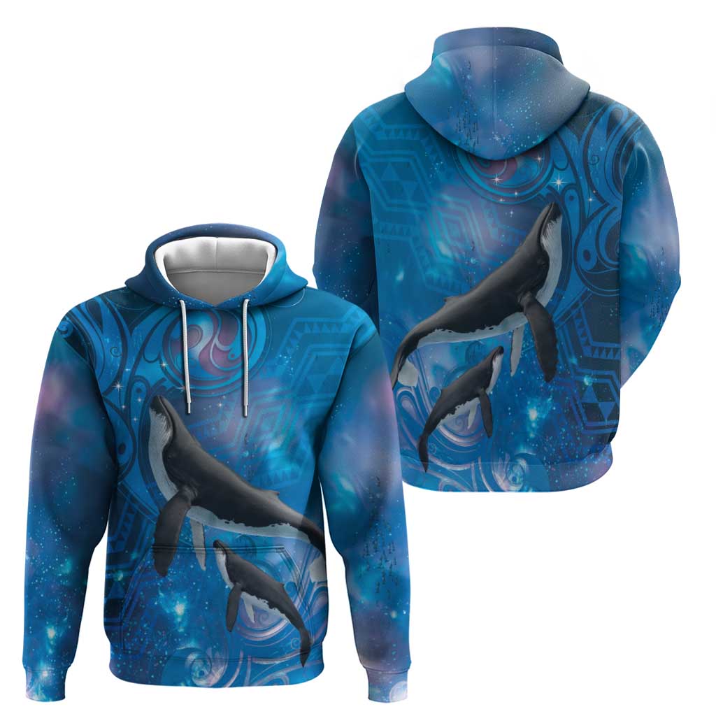 Paikea New Zealand Matariki Zip Hoodie Humpback Whale Taniko Motifs Ocean Vibes
