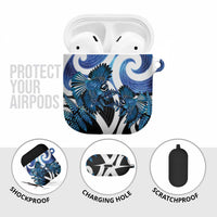 Piwakawaka New Zealand Matariki AirPods Case Maori New Year Silver Fern Blue Galaxy LT14 - Polynesian Pride