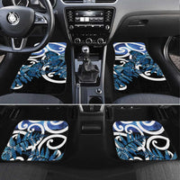Piwakawaka New Zealand Matariki Car Mats Maori New Year Silver Fern Blue Galaxy