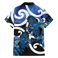 Piwakawaka New Zealand Matariki Hawaiian Shirt Maori New Year Silver Fern Blue Galaxy LT14 - Polynesian Pride
