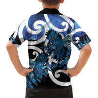 Piwakawaka New Zealand Matariki Hawaiian Shirt Maori New Year Silver Fern Blue Galaxy LT14 - Polynesian Pride