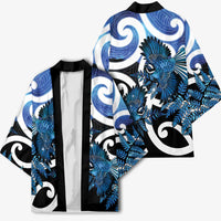 Piwakawaka New Zealand Matariki Kimono Maori New Year Silver Fern Blue Galaxy