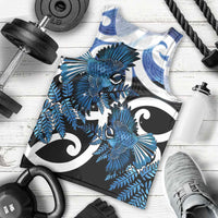 Piwakawaka New Zealand Matariki Men Tank Top Maori New Year Silver Fern Blue Galaxy LT14 - Polynesian Pride
