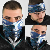 Piwakawaka New Zealand Matariki Neck Gaiter Maori New Year Silver Fern Blue Galaxy