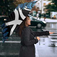 Piwakawaka New Zealand Matariki Umbrella Maori New Year Silver Fern Blue Galaxy