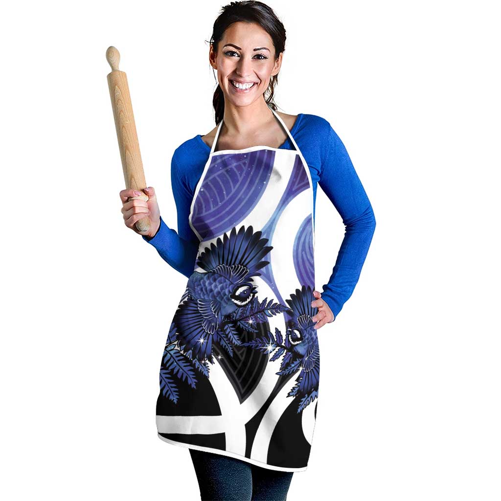 Piwakawaka New Zealand Matariki Apron Maori New Year Silver Fern Purple Galaxy LT14 - Polynesian Pride