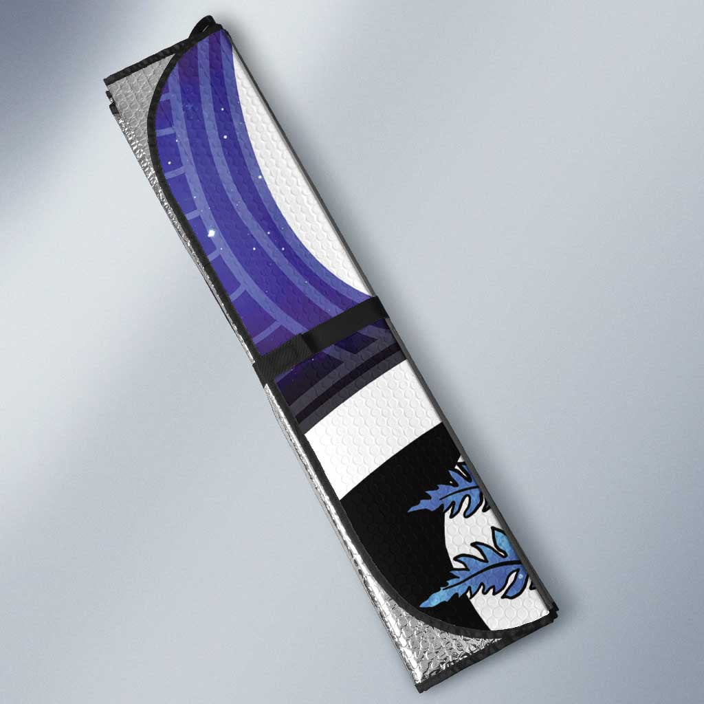 Piwakawaka New Zealand Matariki Auto Sun Shade Maori New Year Silver Fern Purple Galaxy LT14 - Polynesian Pride