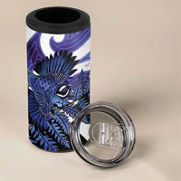 Piwakawaka New Zealand Matariki 4 in 1 Can Cooler Tumbler Maori New Year Silver Fern Purple Galaxy LT14 - Polynesian Pride