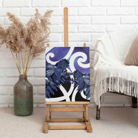 Piwakawaka New Zealand Matariki Canvas Wall Art Maori New Year Silver Fern Purple Galaxy LT14 - Polynesian Pride