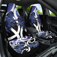 Piwakawaka New Zealand Matariki Car Seat Cover Maori New Year Silver Fern Purple Galaxy LT14 One Size Purple - Polynesian Pride