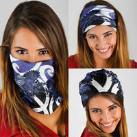 Piwakawaka New Zealand Matariki Neck Gaiter Maori New Year Silver Fern Purple Galaxy LT14 - Polynesian Pride