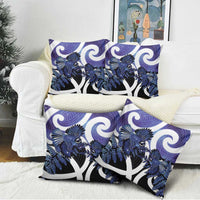 Piwakawaka New Zealand Matariki Pillow Cover Maori New Year Silver Fern Purple Galaxy LT14 - Polynesian Pride