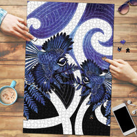 Piwakawaka New Zealand Matariki Puzzle Maori New Year Silver Fern Purple Galaxy LT14 Purple - Polynesian Pride
