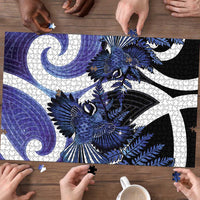 Piwakawaka New Zealand Matariki Puzzle Maori New Year Silver Fern Purple Galaxy LT14 - Polynesian Pride
