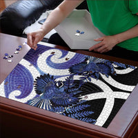 Piwakawaka New Zealand Matariki Puzzle Maori New Year Silver Fern Purple Galaxy LT14 - Polynesian Pride