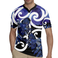Piwakawaka New Zealand Matariki Rugby Jersey Maori New Year Silver Fern Purple Galaxy