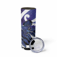 Piwakawaka New Zealand Matariki Skinny Tumbler Maori New Year Silver Fern Purple Galaxy LT14 - Polynesian Pride