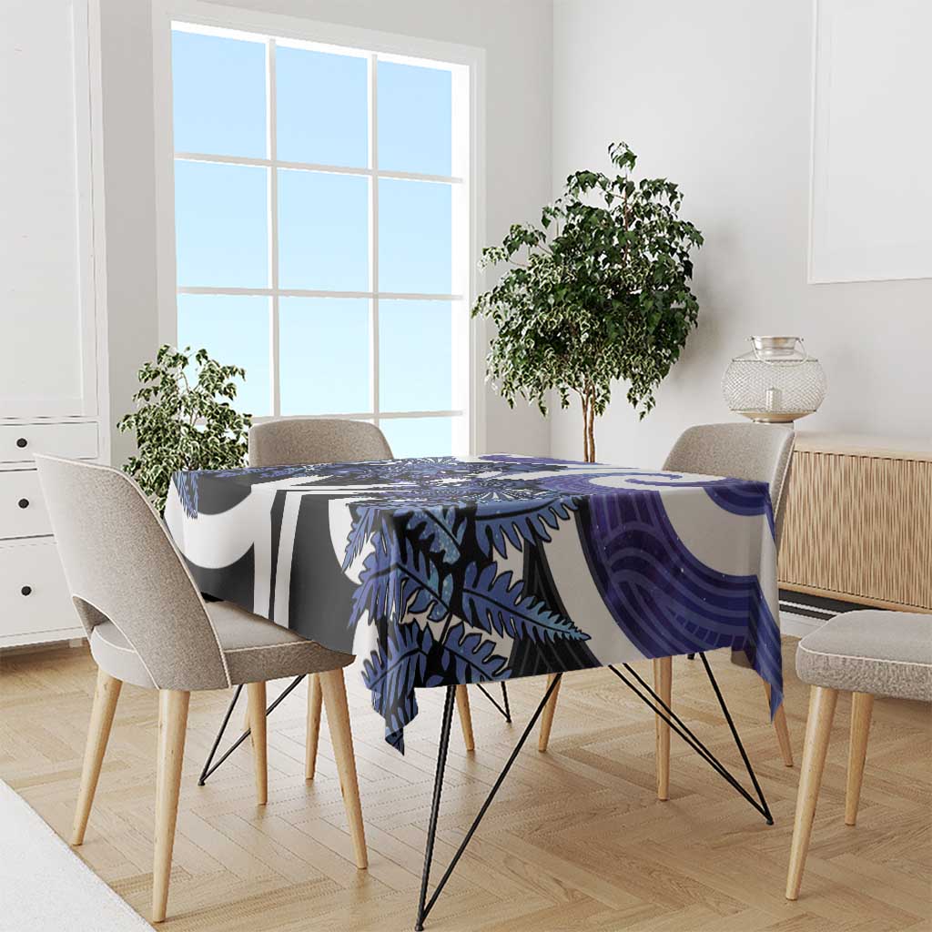Piwakawaka New Zealand Matariki Tablecloth Maori New Year Silver Fern Purple Galaxy