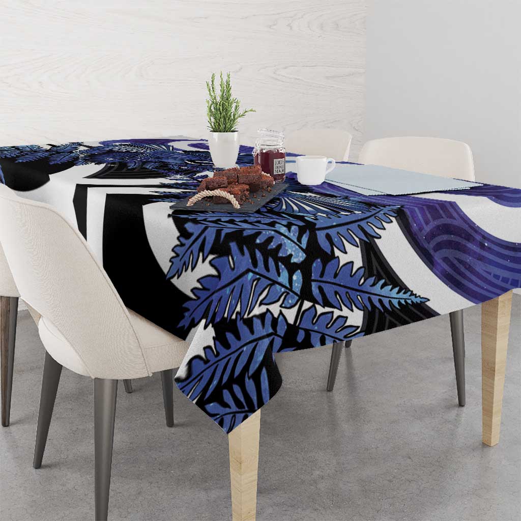 Piwakawaka New Zealand Matariki Tablecloth Maori New Year Silver Fern Purple Galaxy