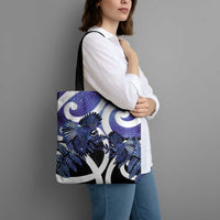 Piwakawaka New Zealand Matariki Tote Bag Maori New Year Silver Fern Purple Galaxy LT14 - Polynesian Pride