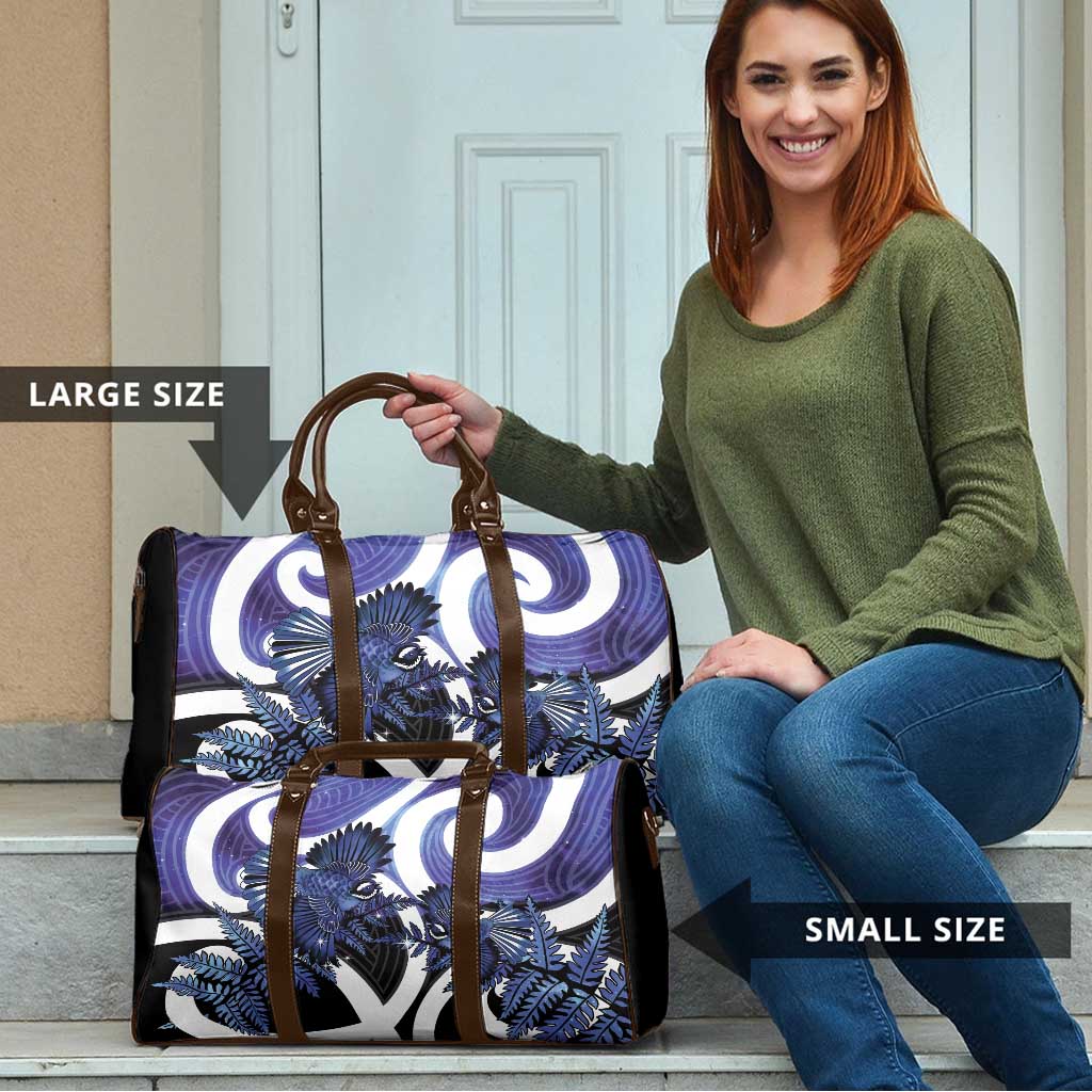 Piwakawaka New Zealand Matariki Travel Bag Maori New Year Silver Fern Purple Galaxy LT14 - Polynesian Pride