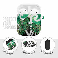 Piwakawaka New Zealand Matariki AirPods Case Maori New Year Silver Fern Green Galaxy LT14 - Polynesian Pride