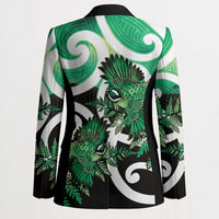 Piwakawaka New Zealand Matariki Blazer Maori New Year Silver Fern Green Galaxy