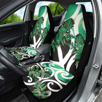 Piwakawaka New Zealand Matariki Car Seat Cover Maori New Year Silver Fern Green Galaxy LT14 - Polynesian Pride