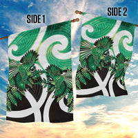 Piwakawaka New Zealand Matariki Garden Flag Maori New Year Silver Fern Green Galaxy