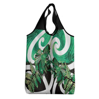 Piwakawaka New Zealand Matariki Grocery Bag Maori New Year Silver Fern Green Galaxy LT14 - Polynesian Pride