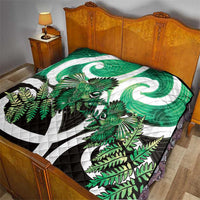 Piwakawaka New Zealand Matariki Quilt Maori New Year Silver Fern Green Galaxy LT14 - Polynesian Pride