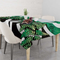 Piwakawaka New Zealand Matariki Tablecloth Maori New Year Silver Fern Green Galaxy