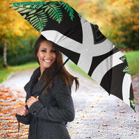 Piwakawaka New Zealand Matariki Umbrella Maori New Year Silver Fern Green Galaxy LT14 - Polynesian Pride