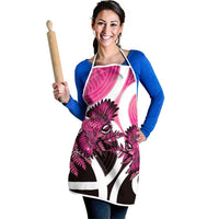 Piwakawaka New Zealand Matariki Apron Maori New Year Silver Fern Pink Galaxy