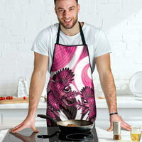 Piwakawaka New Zealand Matariki Apron Maori New Year Silver Fern Pink Galaxy