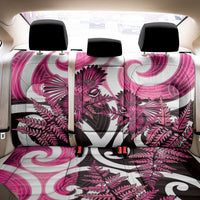 Piwakawaka New Zealand Matariki Back Car Seat Cover Maori New Year Silver Fern Pink Galaxy