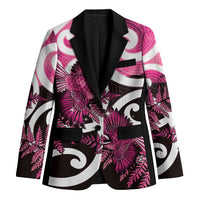 Piwakawaka New Zealand Matariki Blazer Maori New Year Silver Fern Pink Galaxy