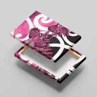 Piwakawaka New Zealand Matariki Canvas Wall Art Maori New Year Silver Fern Pink Galaxy