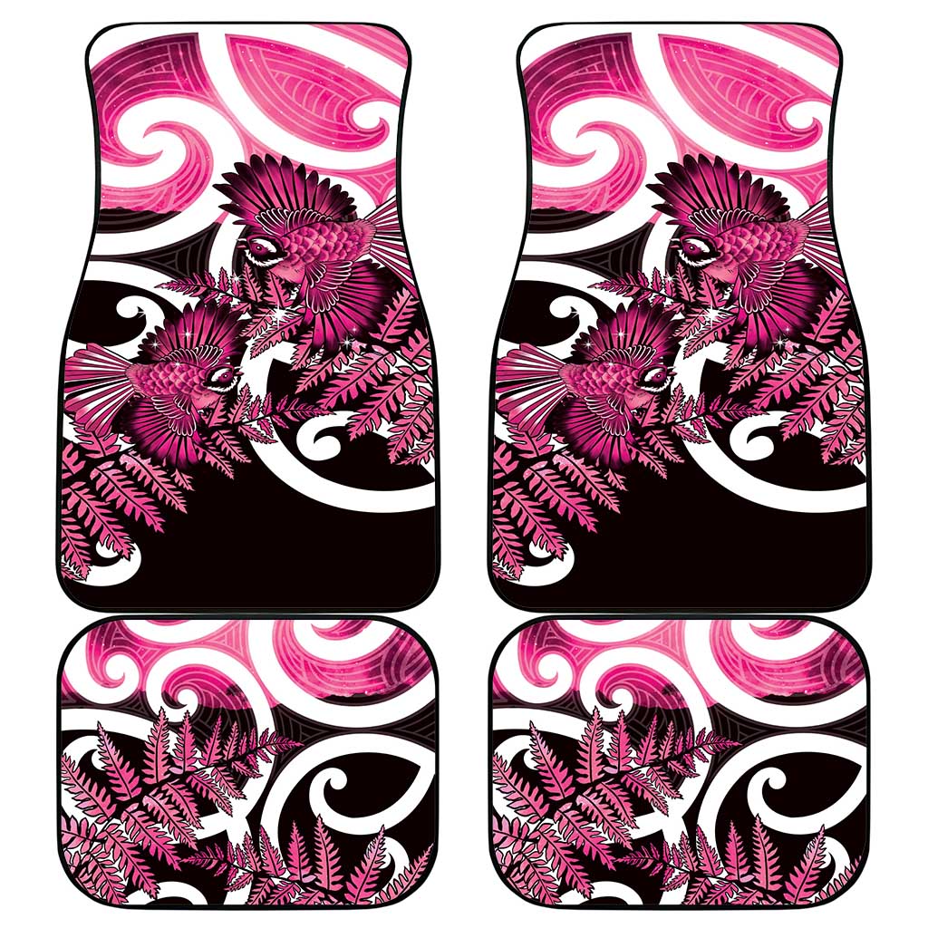 Piwakawaka New Zealand Matariki Car Mats Maori New Year Silver Fern Pink Galaxy LT14 - Polynesian Pride
